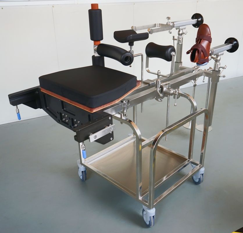 Stainless Steel High Traction Force Double Pole Structure Lower Limb Support Frame With Operation Table